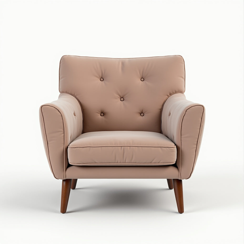 Mid-Century Velvet Lounge Chair