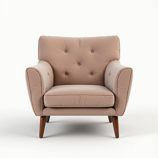 Mid-Century Velvet Lounge Chair