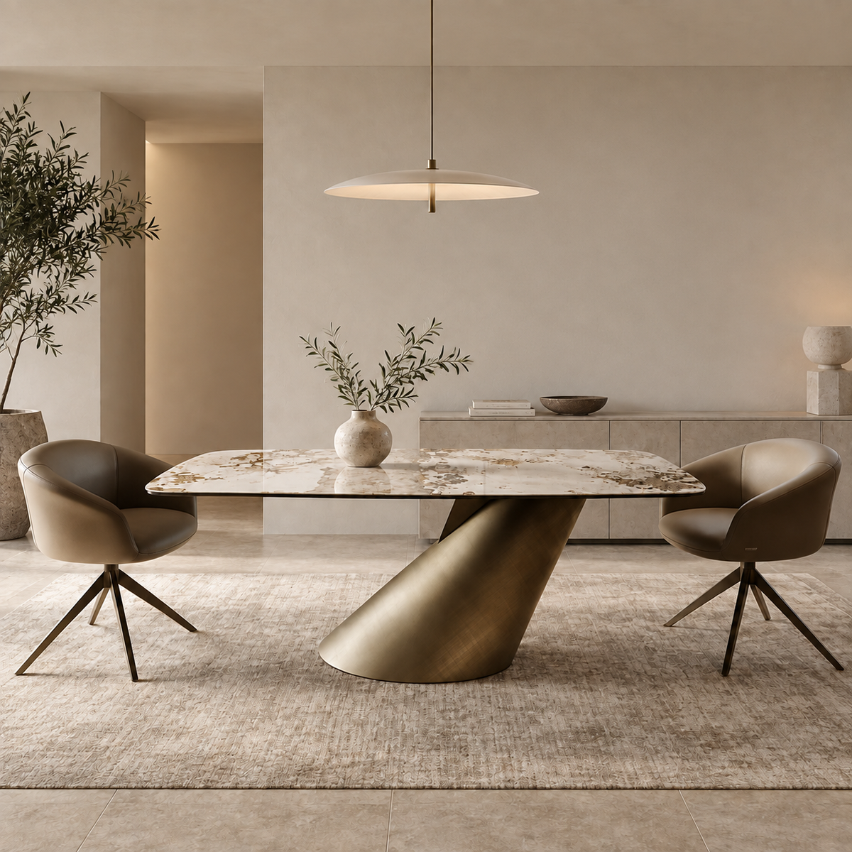 Aurelia Sintered Stone Dining Table, view 4